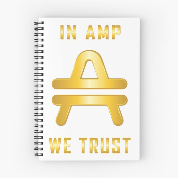 Item preview, AMP crypto currency logo with golden colour designed and sold by ZieProject.