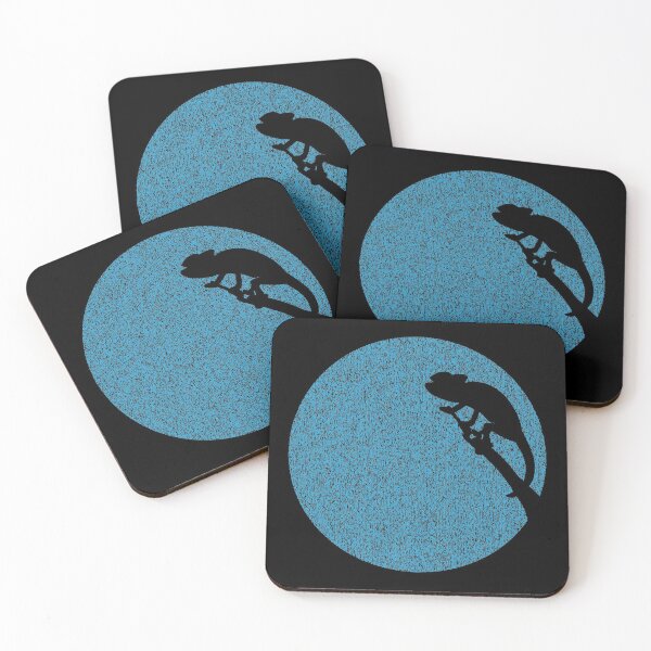 Item preview, Minimalist Distressed Blue Chameleon Moon designed and sold by pelagio.