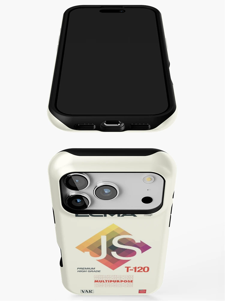 Thumbnail 3 of 4, iPhone Case, Retro Blank VHS JavaScript (ECMAScript) designed and sold by chriskirknielsen.