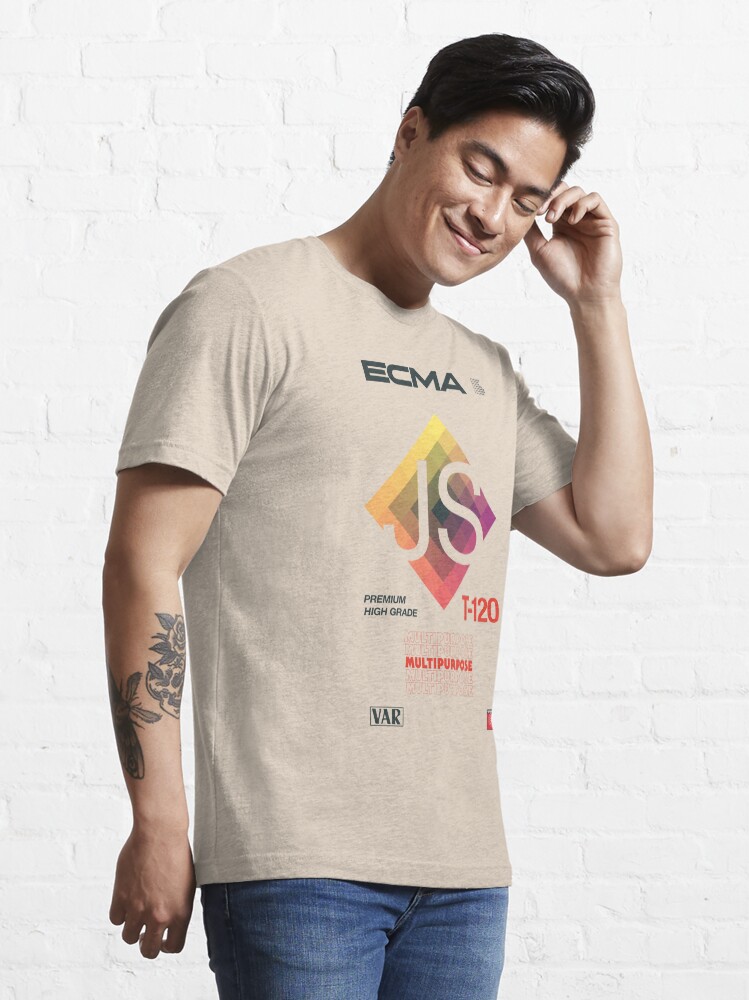 Thumbnail 3 of 7, Essential T-Shirt, Retro Blank VHS JavaScript (ECMAScript) designed and sold by ckirknielsen.