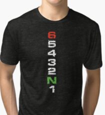 Motorcycle Gear Shift Racing T-Shirt Moto Sportbike Tri-blend T-Shirt