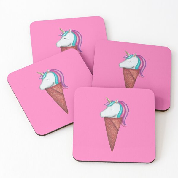 Item preview, Unicorn Ice Cream Cone on pink designed and sold by Tal Goldenberg-Keren.