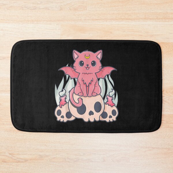 Item preview, Kawaii Pastel Goth Cute Creepy Demon Cat and Skull Anime Art T-Shirt designed and sold by tinhpham.