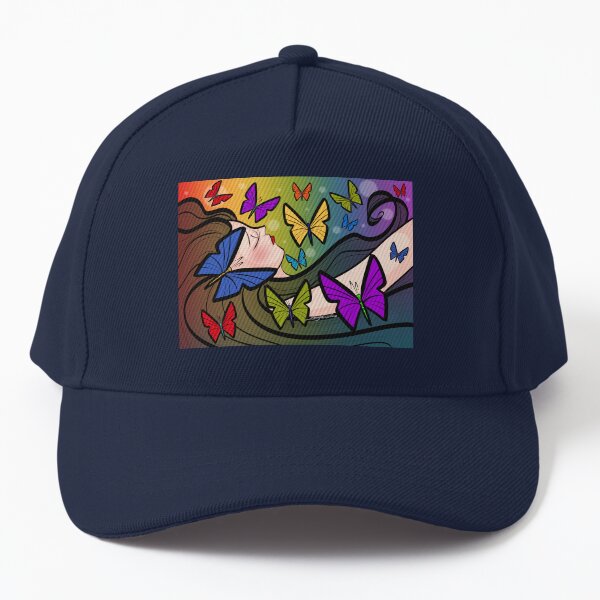 Butterfly Lady by Art In The Garage Baseball Cap