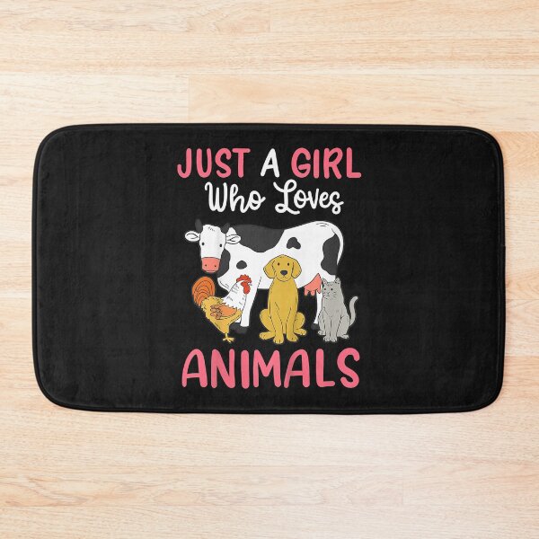 Item preview, Kids Cow Chicken Dog Cat Just A Girl Who Loves Animals T-Shirt designed and sold by tinhpham.