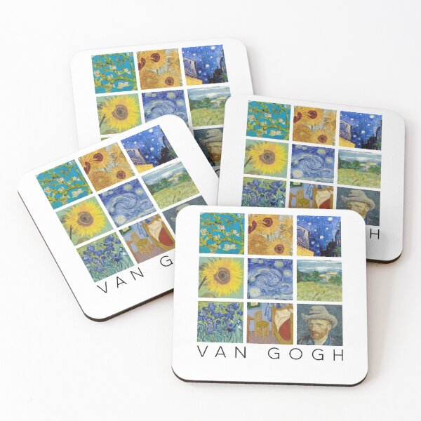 Artikelvorschau, Van Gogh Malerei Collage mit Sternennacht und Sonnenblumen entworfen und verkauft von Travel-Art-Love.