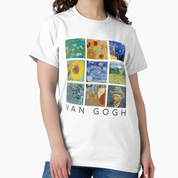 Item preview, Van Gogh Painting Collage with Starry Night and Sunflowers designed and sold by Travel-Art-Love.