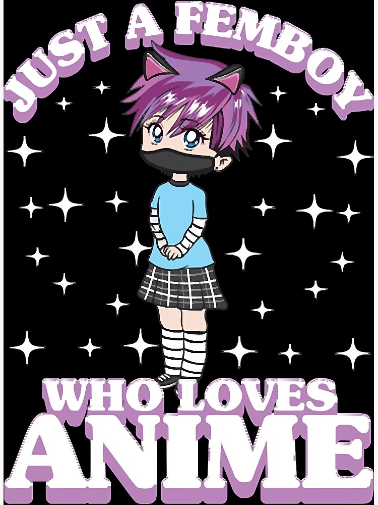 Chibi Anime Boy Just A Femboy Who Loves Anime Photographic Print For Sale By Intaverner 2183