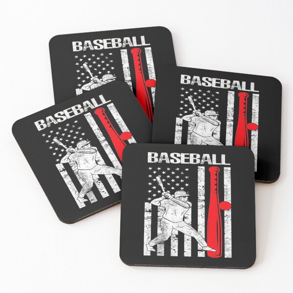 Aperçu de l'œuvre Baseball Drapeau américain Joueur de baseball Baseball Patriotique Premium créée et vendue par JethroShop.
