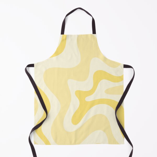 Item preview, Retro Liquid Swirl Abstract Square in Soft Pale Pastel Yellow designed and sold by kierkegaard.