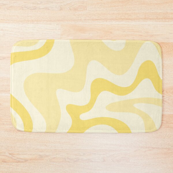 Item preview, Retro Liquid Swirl Abstract Square in Soft Pale Pastel Yellow designed and sold by kierkegaard.