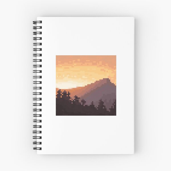 Aperçu de l'œuvre coucher de soleil sur la montagne de pixels créée et vendue par Floatingtho.