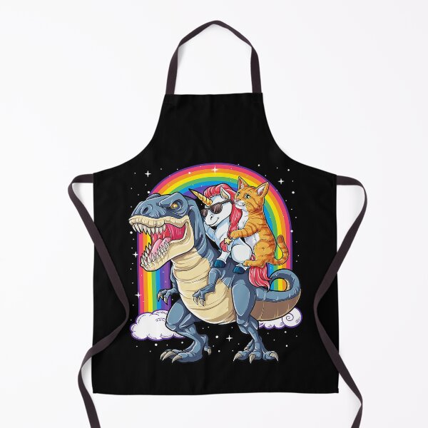 Item preview, Cat Unicorn Riding Dinosaur Kitten Lover Space Galaxy designed and sold by ClareMadelane.