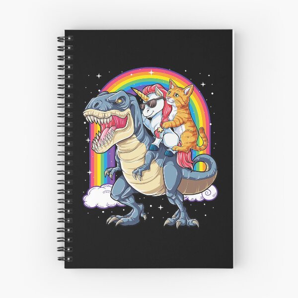 Item preview, Cat Unicorn Riding Dinosaur Kitten Lover Space Galaxy designed and sold by ClareMadelane.