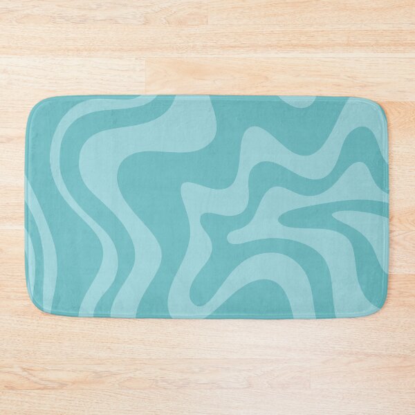 Item preview, Retro Liquid Swirl Abstract Pattern in Aqua Teal designed and sold by kierkegaard.
