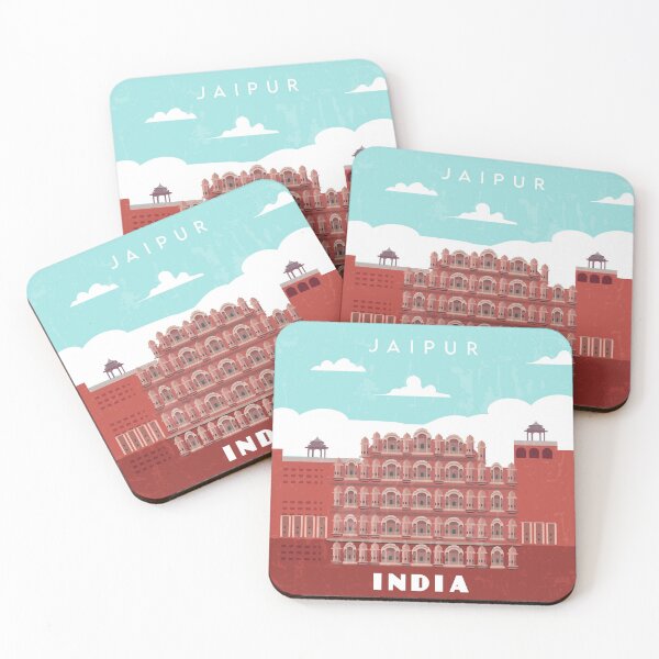 Item preview, Jaipur, India - Retro travel minimalistic poster designed and sold by GreekTavern1979.