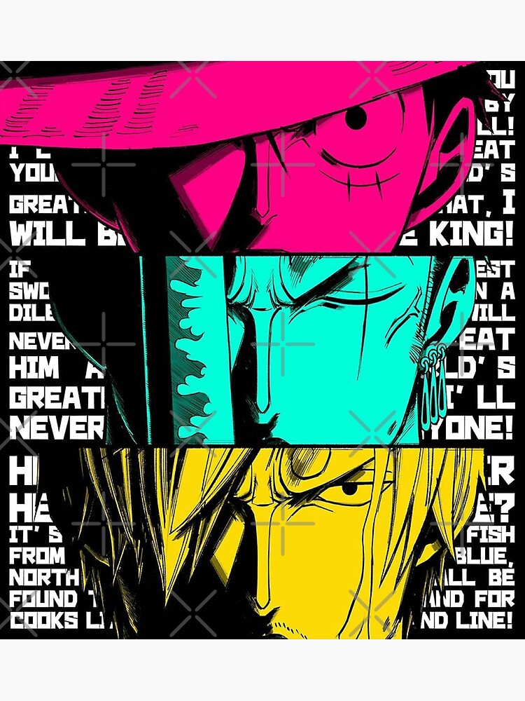 One Piece Luffy - Zoro and Sanji Premium Matte Vertical Poster sold by ...