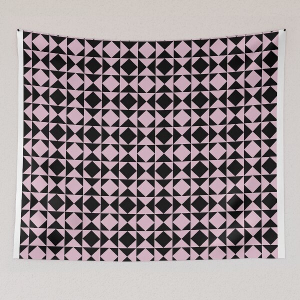 Item preview, Pink and Black Diamond Pattern designed and sold by inkyblackroses.