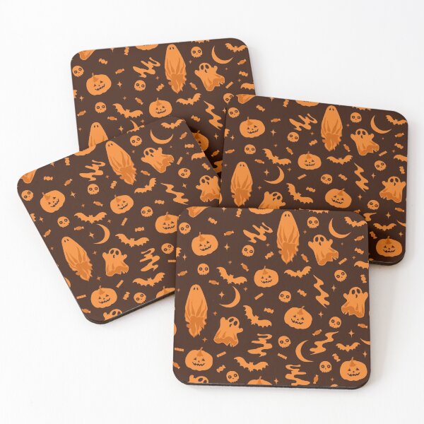 Item preview, Halloween Cute Ghost cats Spooky Seamless Pattern Ghosties designed and sold by bylox.