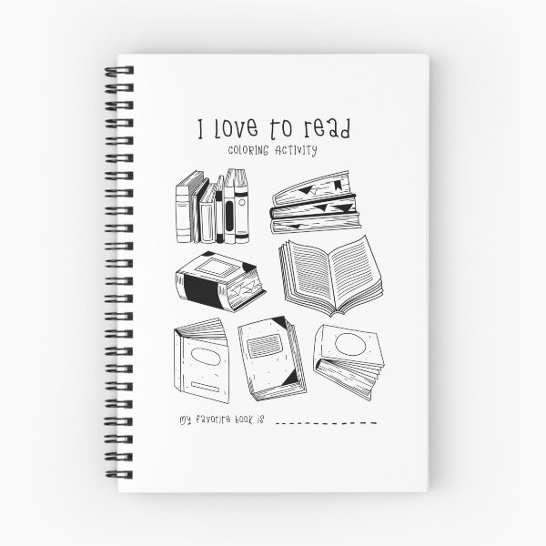 Item preview, Books Lined Reading Coloring Activity Worksheet designed and sold by HuuHoang88.