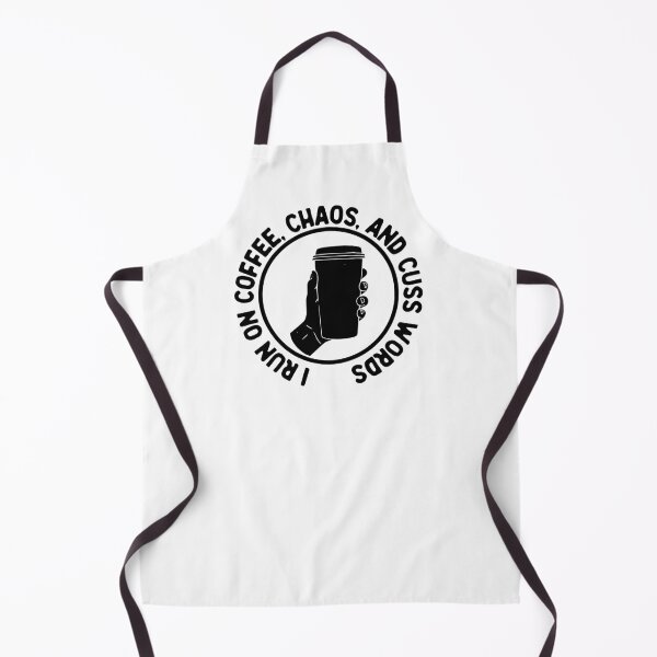 Item preview, I Run On Coffee Chaos And Cuss Words, Funny Witty, Black Badge designed and sold by anghelapparel.