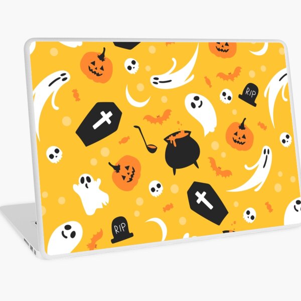 Item preview, Halloween Cute Ghost cats Spooky Seamless Pattern Ghosties designed and sold by bylox.