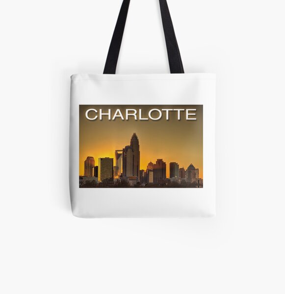 charlotte nc skyline All Over Print Tote Bag