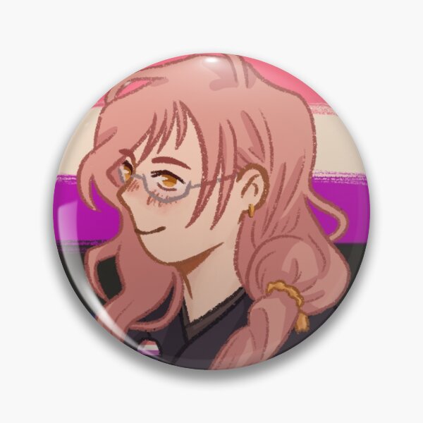 Item preview, cherry blossom pride pin designed and sold by cryptidmullet.