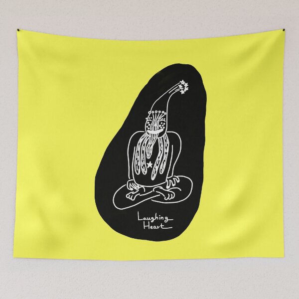 Item preview, Laughing Heart in Black Dot Humorous Buddha Icon by Ungomario designed and sold by ungomario.