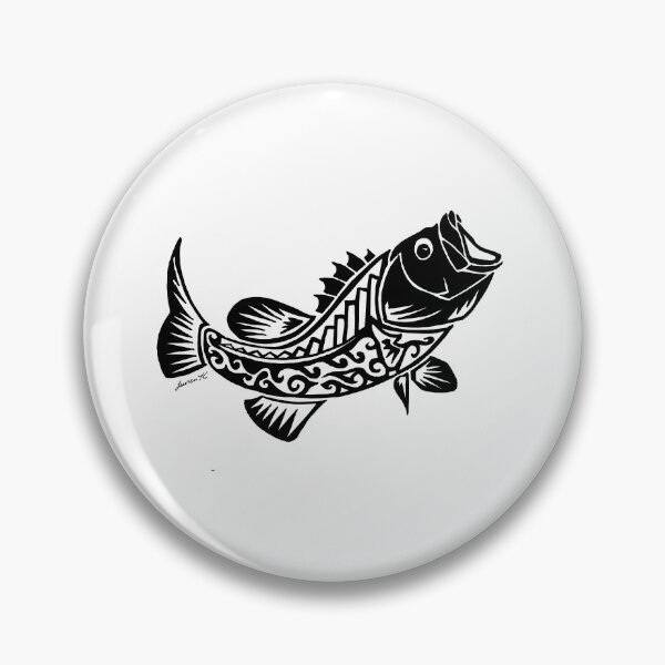Item preview, Big Mouth Bass Tribal Design  designed and sold by KitayamaDesigns.