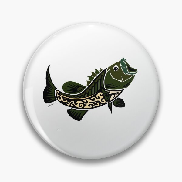 Item preview, Big Mouth Bass Tribal Design - Colored  designed and sold by KitayamaDesigns.