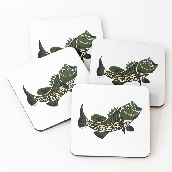 Item preview, Big Mouth Bass Tribal Design - Colored  designed and sold by KitayamaDesigns.