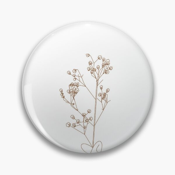 Item preview, Finger Heart Hand Baby's Breath Flower Simple Minimal Lineart designed and sold by nchien.
