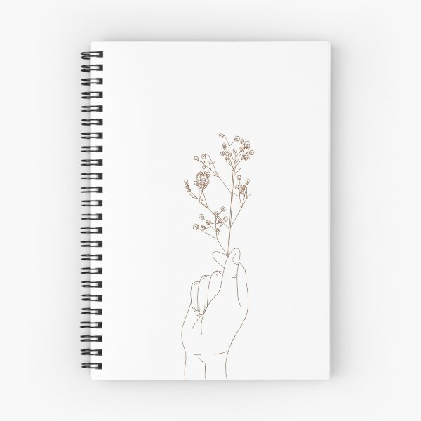 Item preview, Finger Heart Hand Baby's Breath Flower Simple Minimal Lineart designed and sold by nchien.
