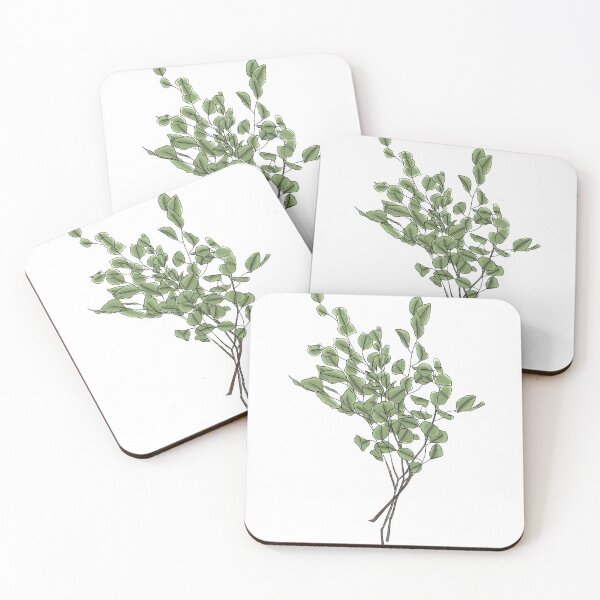 Item preview, Eucalyptus Watercolor Simple Minimalistic Lineart  designed and sold by nchien.