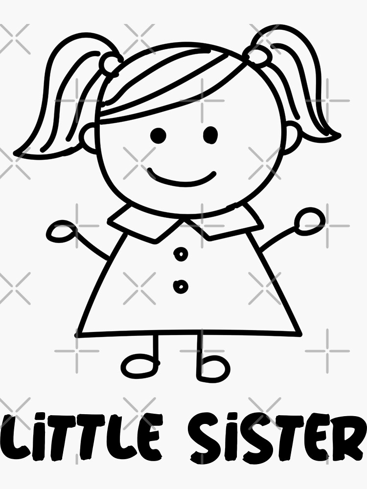 "LITTLE SISTER" Sticker for Sale by Frozentiger626 Redbubble
