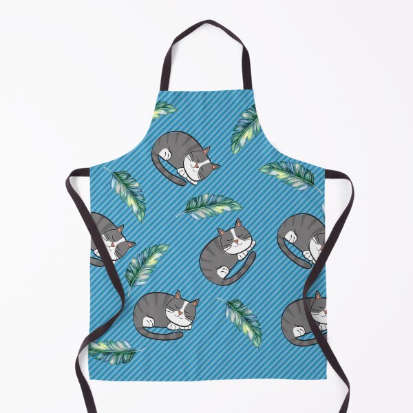 Item preview, Gray cat and feathers print designed and sold by Taleahsdesigns.