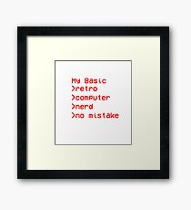 Retro Computer Nerd Framed Print