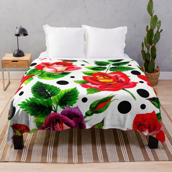 Item preview, Dots and Roses in Red and Purple designed and sold by AlteredAtelier.