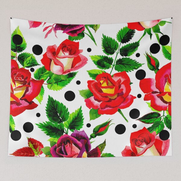 Item preview, Dots and Roses in Red and Purple designed and sold by AlteredAtelier.