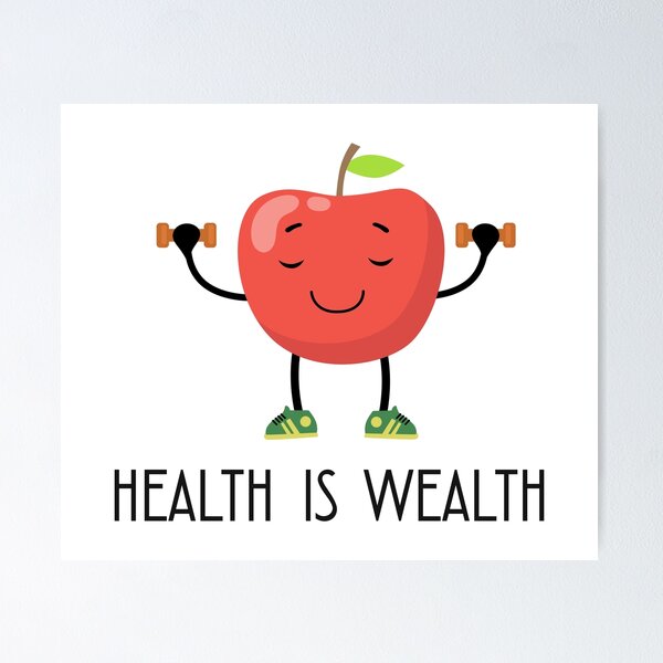 The Greatest Wealth Is Health Poster With Hand Drawn Lettering, Vector  Illustration. Royalty Free SVG, Cliparts, Vectors, and Stock Illustration.  Image 97302410.