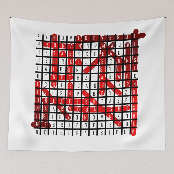 Item preview, red tv vault crossword designed and sold by ishsunflower.