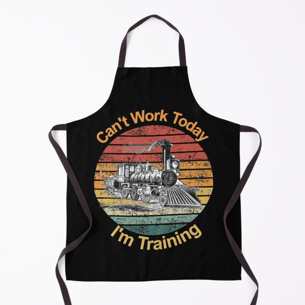 Item preview, Can't Work Today I'm Training - Railroad Fan - Vintage Steam Train designed and sold by ittybittyowl.