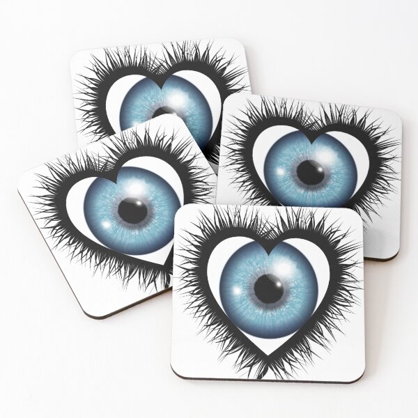 Item preview, Heart Shaped Blue Eye with Lashes designed and sold by DomGDesign.