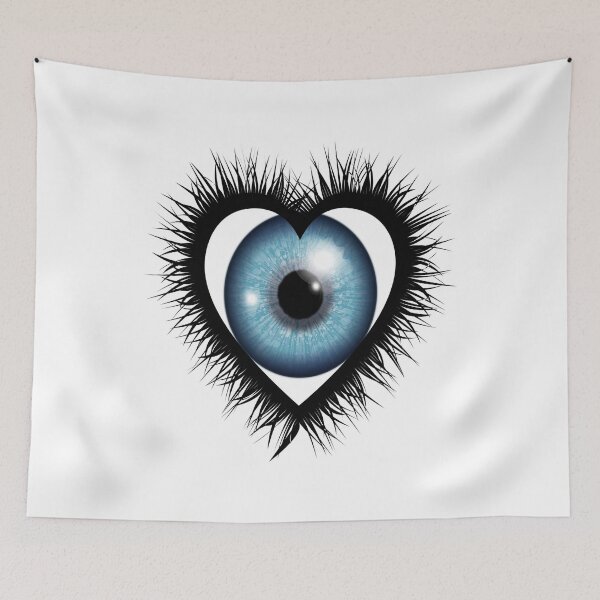 Item preview, Heart Shaped Blue Eye with Lashes designed and sold by DomGDesign.