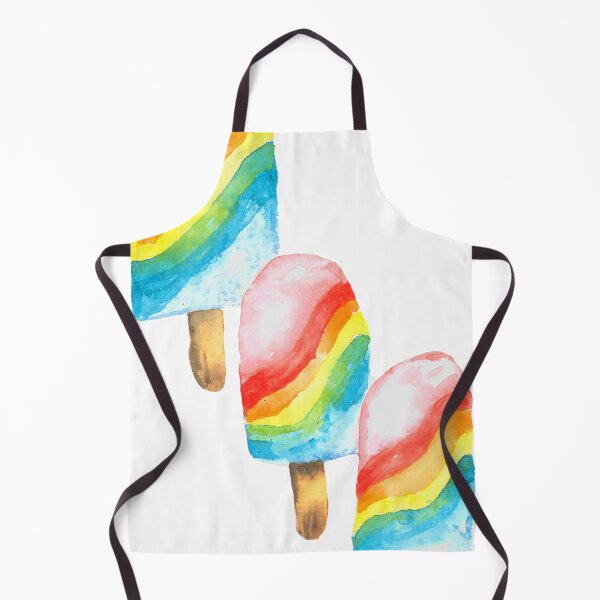 Item preview, Rainbow surprise Popsicle, Colourful ice blocks painted in watercolour. designed and sold by Goldstarwork.