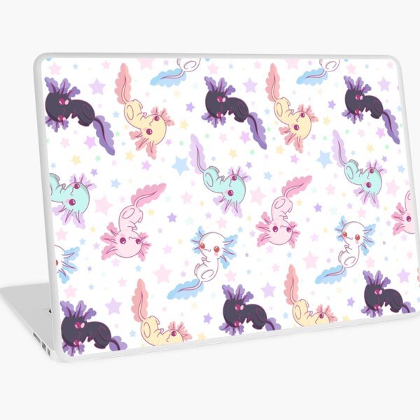 kawaii axolotl pattern pastel Laptop Skin