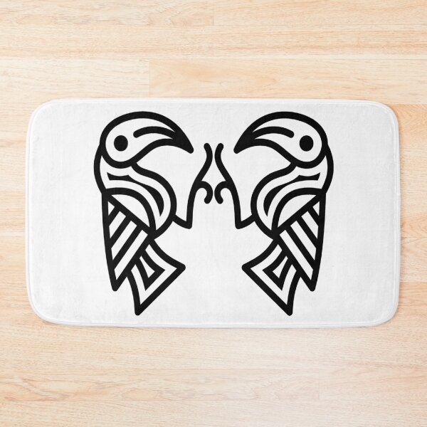 Item preview, Germanic Ravens Black Lines designed and sold by Odinist.
