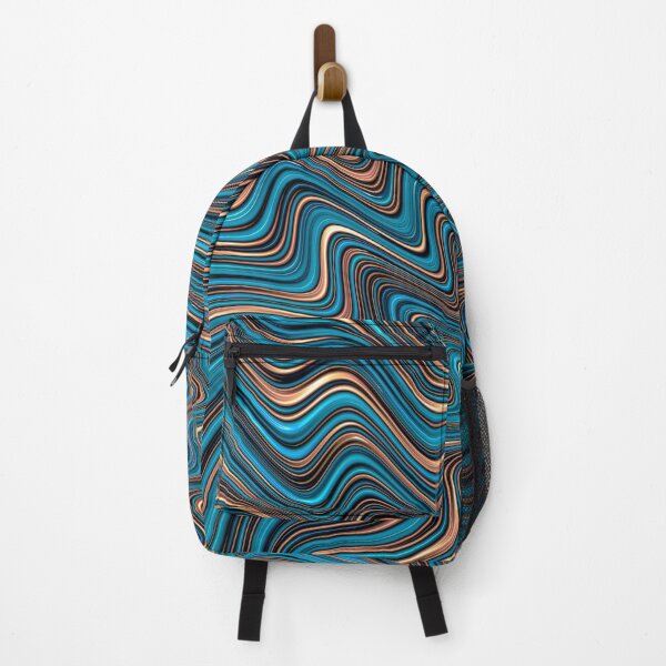 Item preview, Squiggly Teal and Copper Lines designed and sold by Elisabeth Lucas.