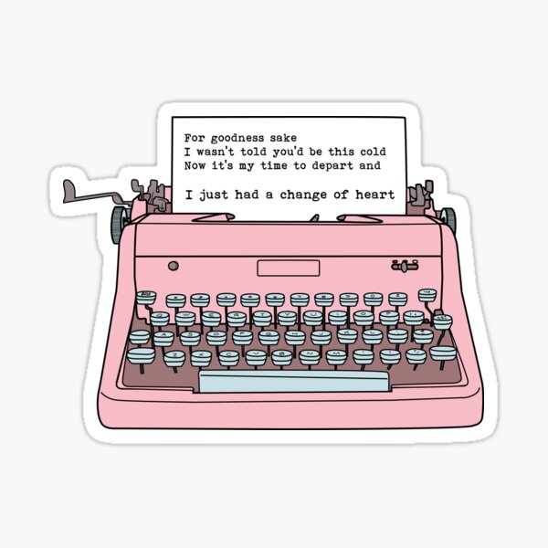 Typewriter - A Change of Heart Sticker